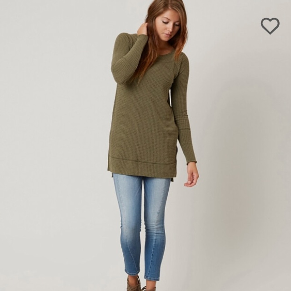Free People Kate Thermal Top long sleeve in green
